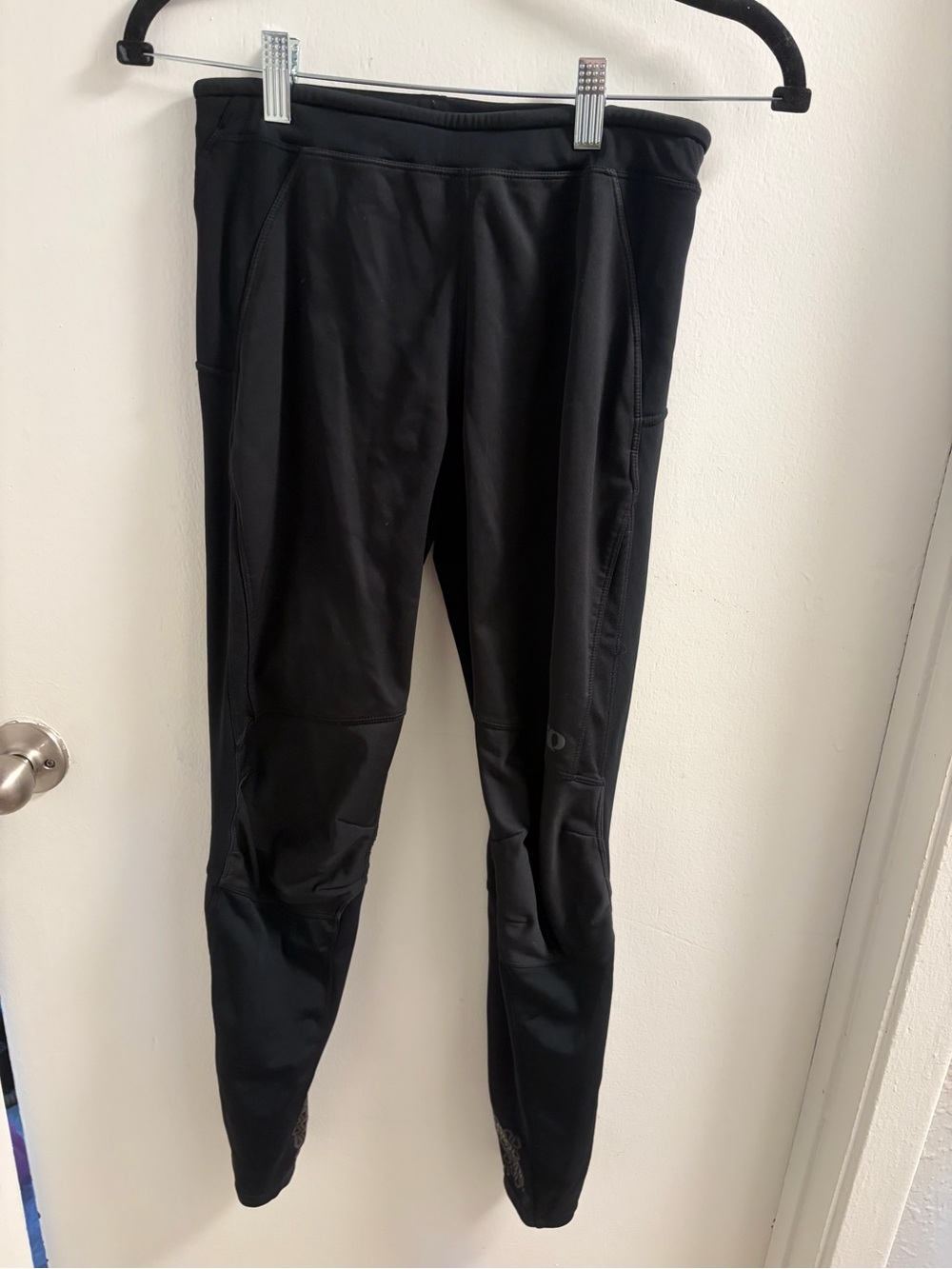 Pearl Izumi Black Cycling Thermal Fleece Tights Pants Zipper Pocket Size M